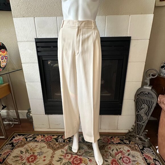 nwt VTG 100% SILK Slacks ivory dress pants size 12 Linda Allard Ellen Tracy - Picture 13 of 16